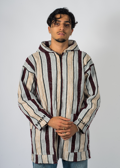 Veste à rayure longue artisanal brodé Barbary Coast