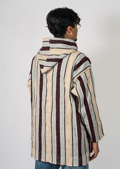 Veste à rayure longue artisanal brodé Barbary Coast