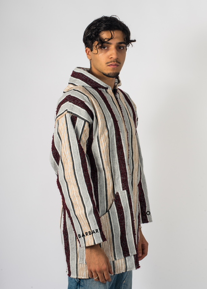 Veste à rayure longue artisanal brodé Barbary Coast